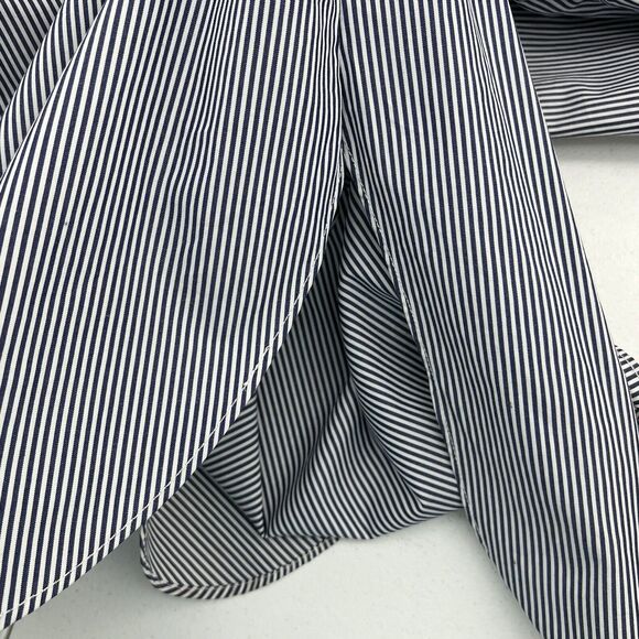 J. Crew Sz M Button Front Tunic Shirt Factory Striped Infinity Long Sleeve C3531 - Picture 9 of 13